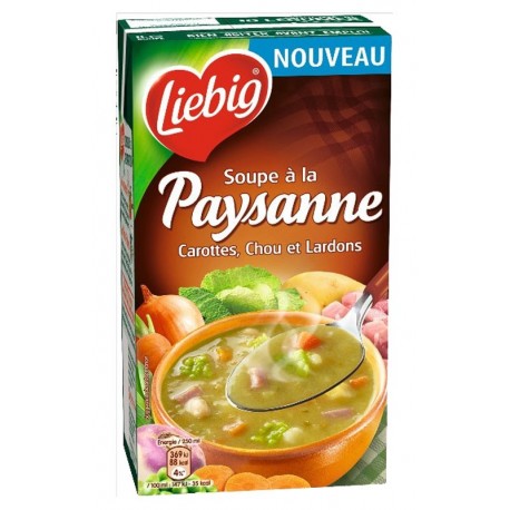 Liebig Soupe à la Paysanne Carottes Chou et Lardons (lot de 3)