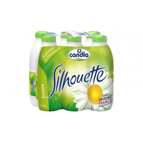 Candia Lait Silhouette Vitamines 1L (pack de 6)