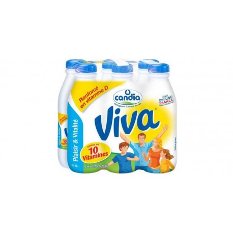 Candia Viva demi-écrémé Vitamine D 1L (pack de 6)