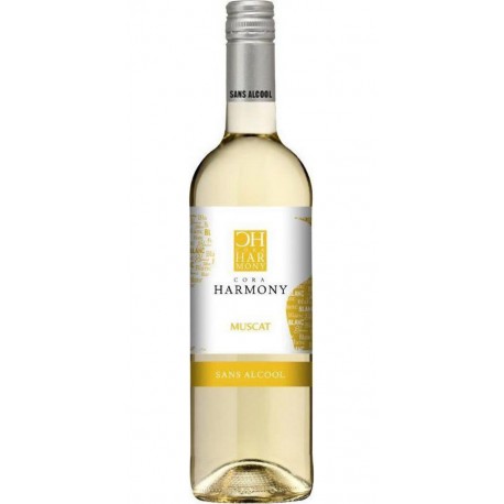 Harmony Boisson Fermentée Désalcoolisée à Base de Raisin - Muscat Blanc 0.03% 75 cl 0.03%vol.
