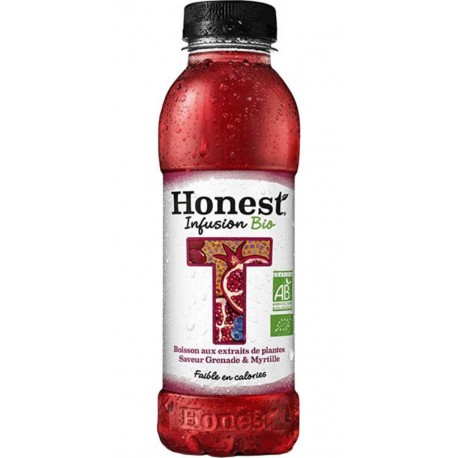 Honest Tea Grenade et Myrtille Bio 37,5cl (pack de 12)