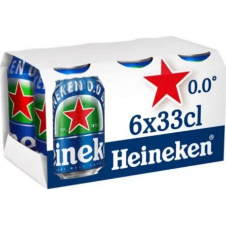 Heineken Bière sans alcool 0.0% 0.0° 33cl (pack de 6)