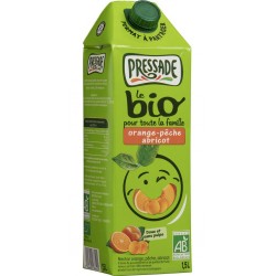 Pressade Nectar Bio Orange pêche abricot 1,5L