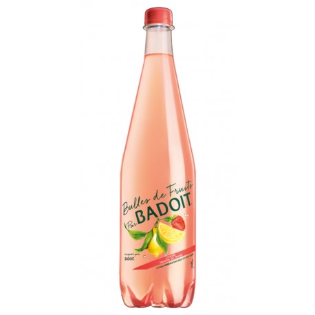 Badoit Bulles de Fruits Citron Touche de Fraise 1L (lot de 12)