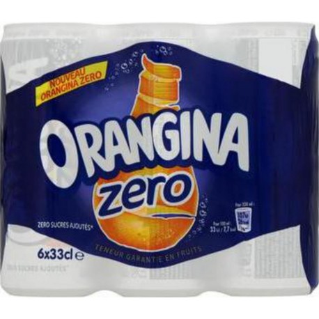 Orangina ZERO LIGHT 33cl x24 (lot de 4 packs de 6 soit 24 canettes)