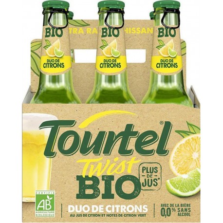 Twist Tourtel Sans alcool bio duo de citrons 27,5cl (pack de 6)