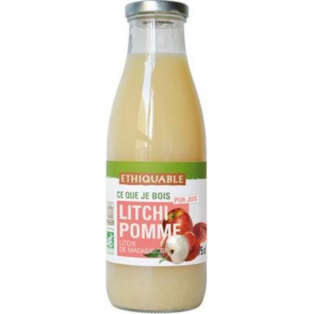 ETHIQUABLE PUR JUS LITCHI POMME BIO 75CL
