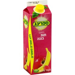SPRING Nectar de fruits fraise-banane casher 1L
