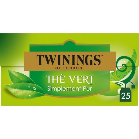 TWININGS Thé vert Simplement Pur (x25 sachets)