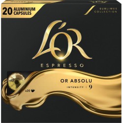 L OR Café capsules or absolu intensité 9 compatibles Nespresso L'OR (capsules) 20 20L