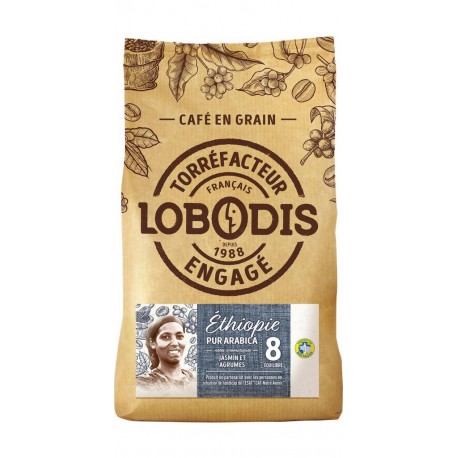 LOBODIS Café en grains Ethiopie 500g