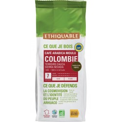 ETHIQUABLE Café moulu pur arabica Colombie Bio (250 g)