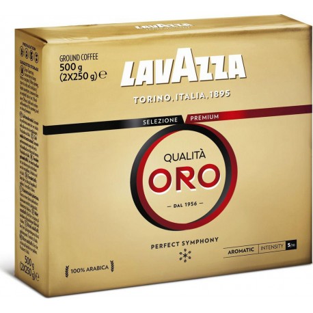 LAVAZZA Café moulu Qualita Oro 100% arabica 2x250g 500g