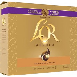 L'OR Café moulu absolu 250g (lot de 2 paquets)