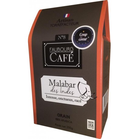 FAUBOURG CAFE Café en grains Malabar des Indes 250g