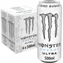 MONSTER Boisson Énergisante Sans Sucres Ultra 4x50cL (pack de 4)