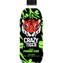 CRAZY TIGER Boisson Energisante Saveur Pomme Star 1L