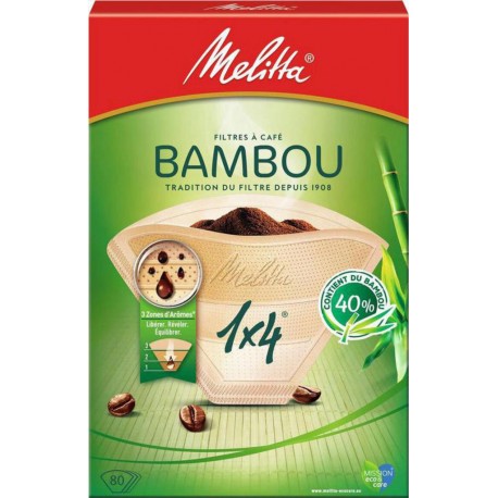 MELITTA Filtres à café bambou x80